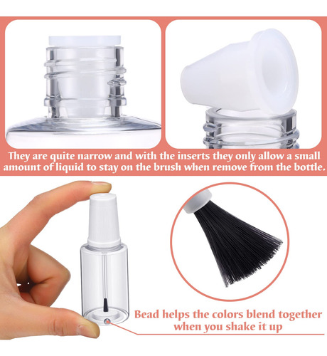 Irenare 10 Botellas De Esmalte De Uñas Vacías Recargables Co