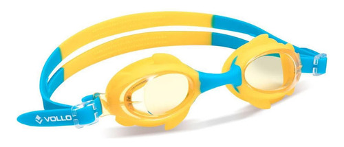 Óculos De Natação Júnior Shark Fin Vollo Azul/amarelo