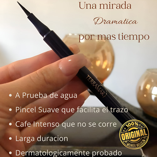 Pincel Indeleble Para Ojos Terramar + Regalo Mocha Coffee Mate