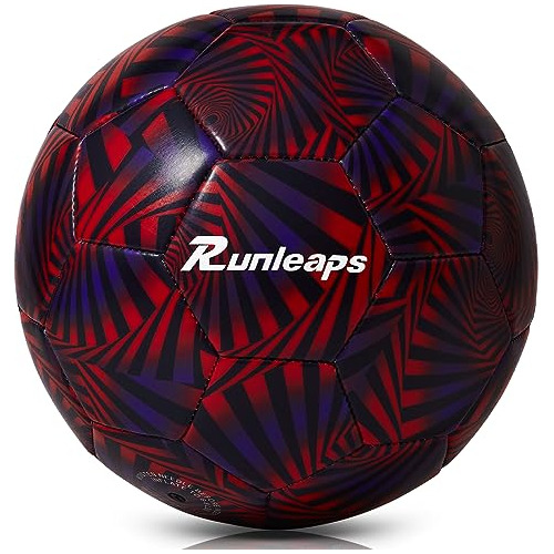 Runleaps Soccer Balls Youth, Soccer Ball Size 5 Classic Thic