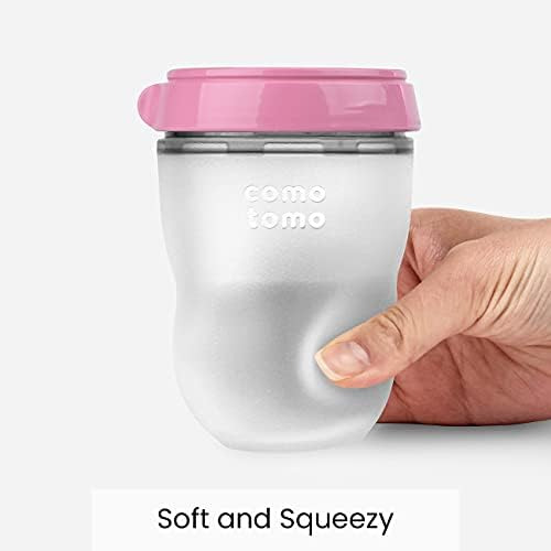 Biberón Comotomo Natural Feel, Rosa, 5 Oz (paquete De 1)