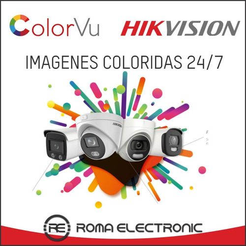 Kit De Seguridad Hikvision Dvr + 4 Camaras 2mp 24hs Color Vu