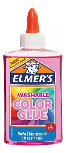 Pegamento De Colores Elmers Color Glue 147ml Rosa Transparen