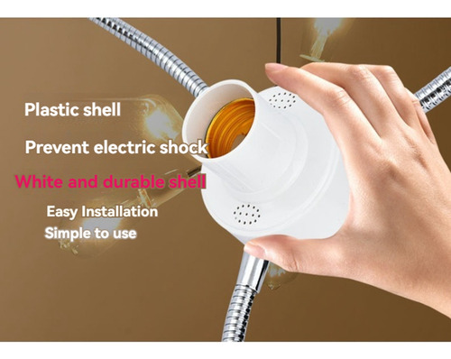 Adaptador Divisor De Bombilla Led E27 Ajustable Para Oficina