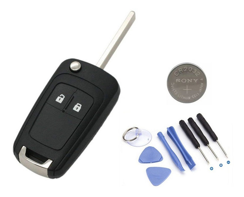 Imagen 3 de 8 de Carcasa Llave Control Auto Chevrolet 2 Botones Trax Sonic