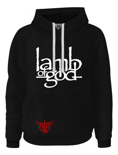 Hoodie Buzo Buso Saco Rock Metal Lamb Of God Logo