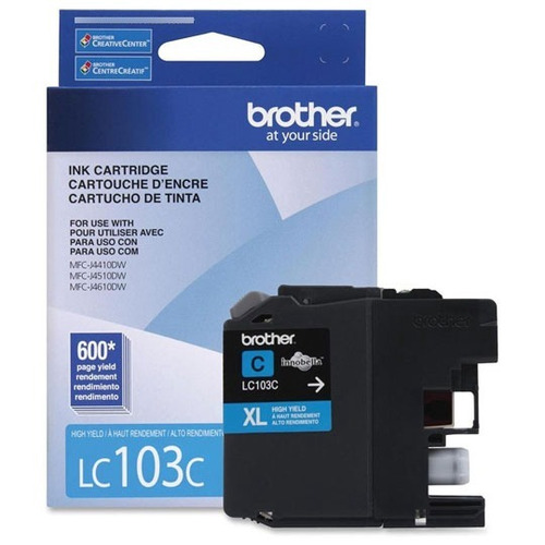 Tinta Brother Lc103c Azul 600 Páginas Alto Rendimiento