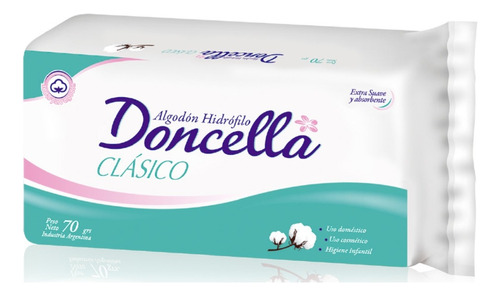 Algodón Doncella Cásico 3 Paquetes X 70gr 