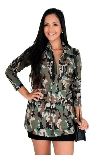 sobretudo feminino camuflado