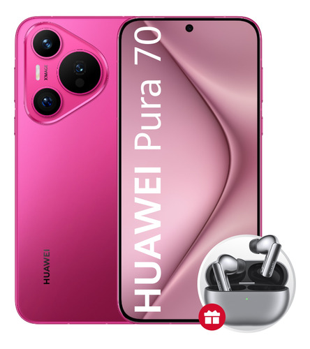 Celular Huawei Pura70 12 Gb + 256 Gb Rosa + Freebuds Pro 3