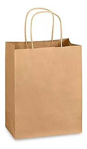 100 Bolsas Papel Kraft 30cms Ancho 27cms Alto 12cms Fuelle