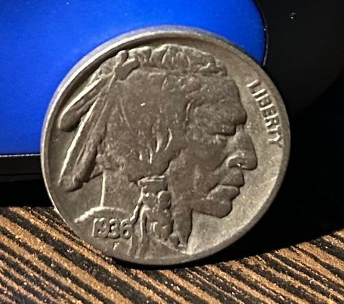 Moneda De 5 Centavos Dólar Estados Unidos 1936 Indian Head (Usado)
