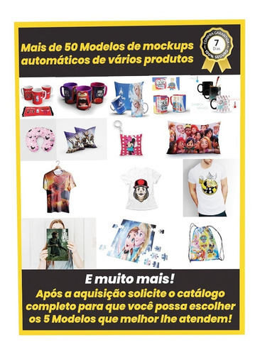 Mini Pacote Com 5 Mockups Automáticos Do Nosso Catálogo