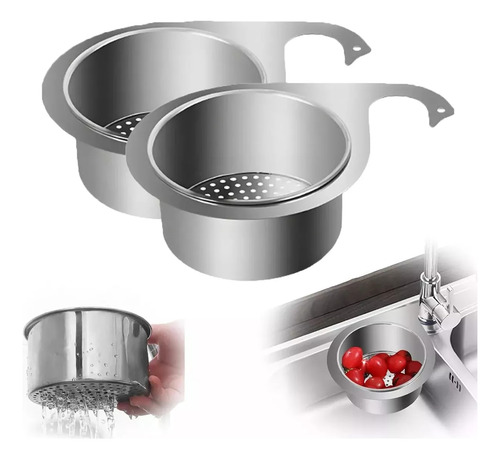 Cesta De Desagüe Para Fregadero De Cocina De 2 Piezas, Cesta