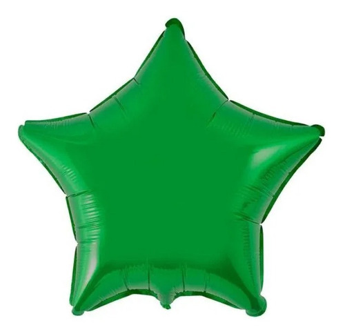 Balão De Festa Metalizado 20 50cm - Estrela Verde - 1 Unid