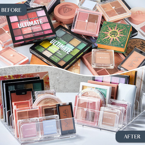 Organizador De Maquillaje Tuzazo, Paleta Acrílica De Sombras