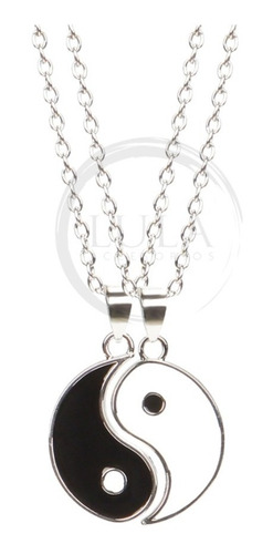 Imagen 7 de 8 de Set 2 Collar Yin Yang Cadenas Acero Parejas Para Compartir