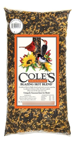 Cole's Bh20 Blazing Hot Blend - Semilla De Pájaro, 20 Libras