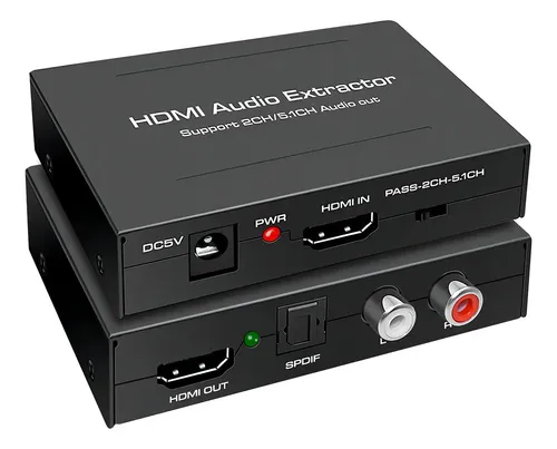 Extrator de Áudio HDMI 4K ALLC com Saída Óptica SPDIF e RCA