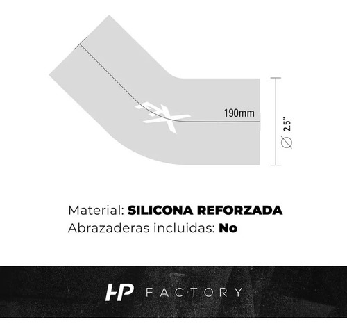 Manguera Silicona 45° 2.5´ Azul Ftx Fueltech