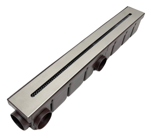 Ralo Linear 6x50 Inox Ciclope Coletor Preto Com Tela Iclp