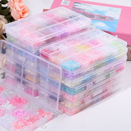 Encantos 3d Uñas Perlas Accesorios Moño Aplanados