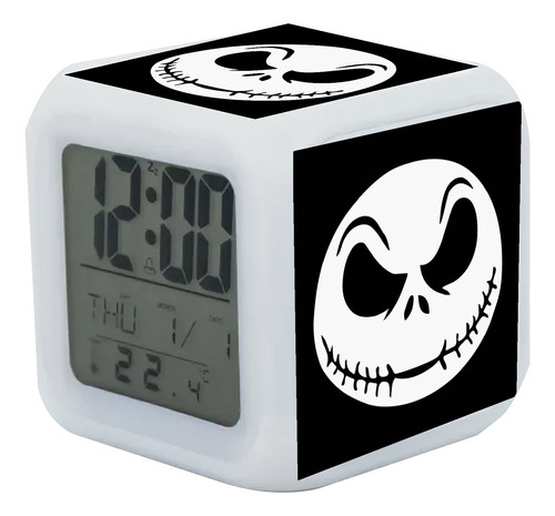 Reloj Despertador  Jack Skellington 1 Con Luz Led