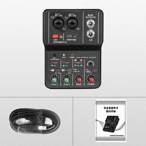 Interface De Placa De Som Gravação De Áudio Profissional Usb