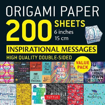 Libro Origami Paper 200 Sheets Inspirational Messages 6 I...