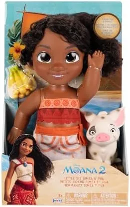 Disney Moana 2 Little Sis Simea Doll & Pua Figure - Juego De