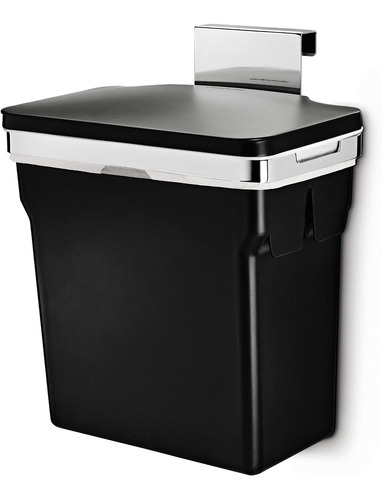 Imagen 1 de 6 de Simplhuman Negro Plástico Bote Basura Colgar Puerta Gabinete
