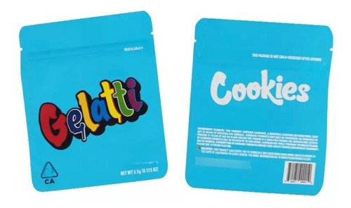 30 Bolsas Herméticas Mylar Resellables Cierre Cookies 3.5gr 