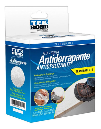 Fita Antiderrapante Tekbond 50mm X 5m Transparente