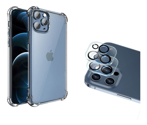 Case Acrigel +cristal Para iPhone 13 Pro Promax Transparente