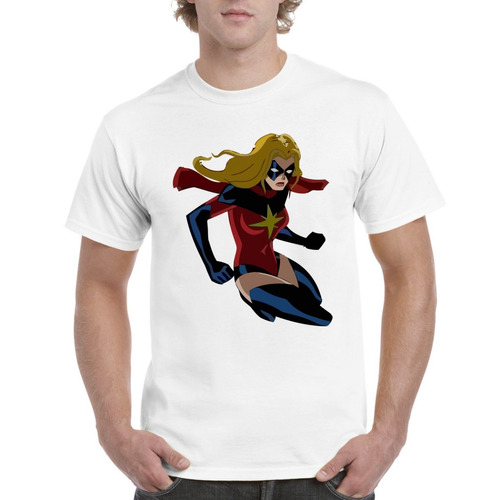 Camiseta Para Hombre Historietas Capitan Marvel Vengadores