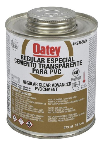 Cemento De 473 Ml Transparente Oatey