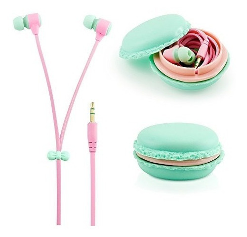 Auriculares Gearonic Tm Con Estuche De Macarrón Para iPhone