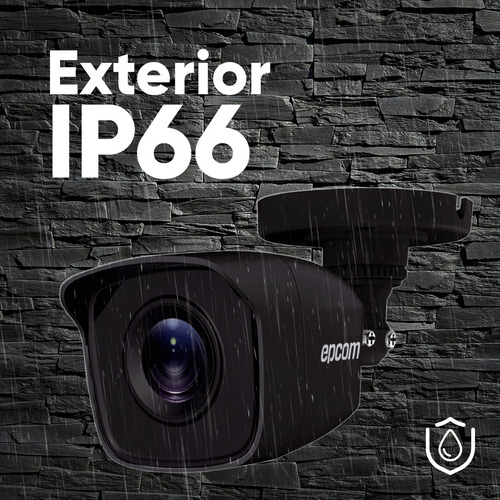 Epcom Kit De 4 Camaras De Seguridad Metalicas De Color Negro 5mp Protección Ip66 Para Uso Exterior + Dvr 4ch Turbohd Con Detección De Movimiento Y Salida De Alarma +1tb Hdd Modelo Ev8004b50-plus+1tb