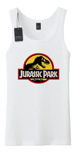 Musculosa Hombre Jurassic Park Dibujo Art Logo - Psjp3