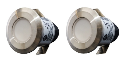 Kit Led Com 2 Luminárias Spot Balizador De Embutir Solo Parede 6 Leds