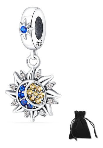 Charm Eclipse Sol Y Luna Compatible Pandor Plata S925