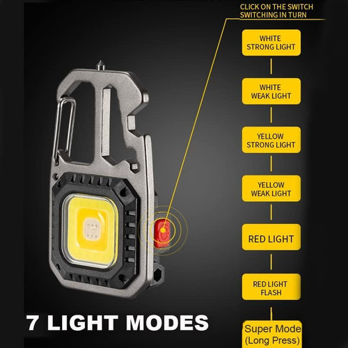 K 2 Piezas Linterna Led Compacta Cob, Brillante 1000 Lumen