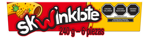 Skwinklote Rellenos Piña Tamarindo Enchilado 6 piezas de 40g