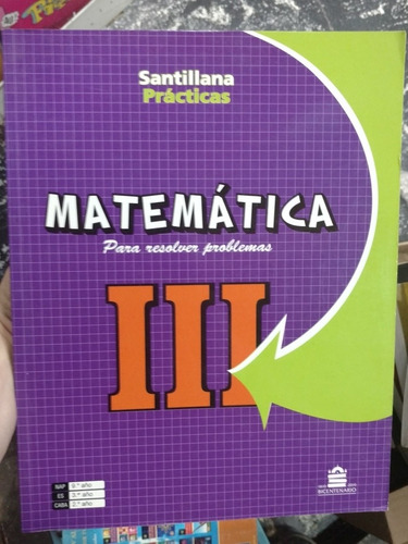 Libro Matemática 3 Santillana 