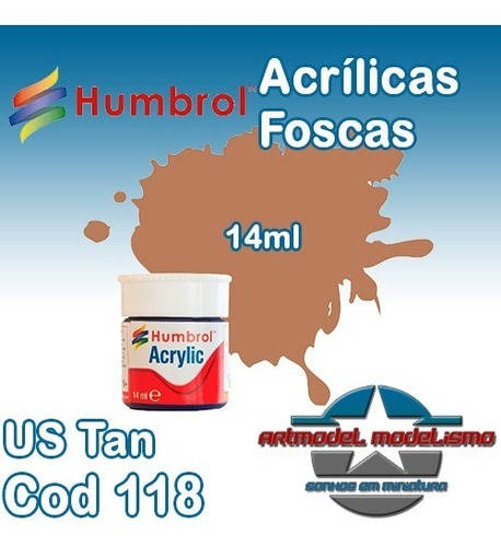 Humbrol Acrílica - 118 - Us Tan Matt - 13522c