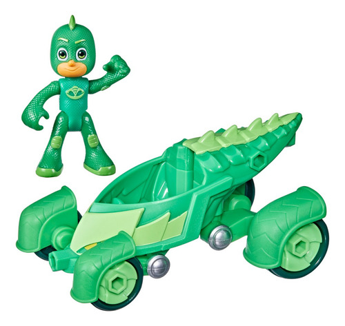 Boneco E Veículo Pj Masks - Lagartixo E Lagartixomóvel