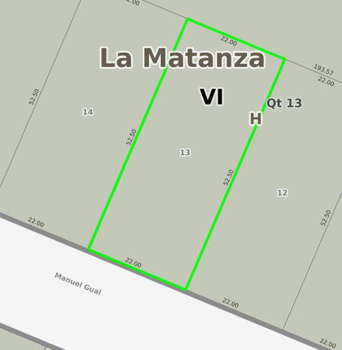Terreno En Venta - 1.155mts2 - Virrey Del Pino, La Matanza