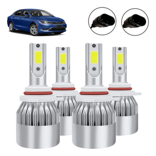 Kit Faros Delanteros Led Luz Alta Y Luz Baja Para Chrysler