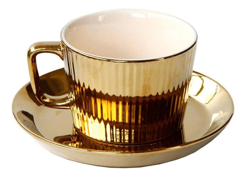 De Taza Y Platillo De Té / Chapados En Oro Taza De Espresso