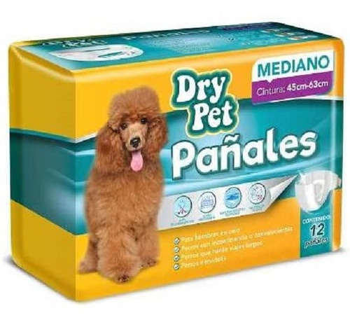 Pañales Para Perro Mediano 12 Piezas